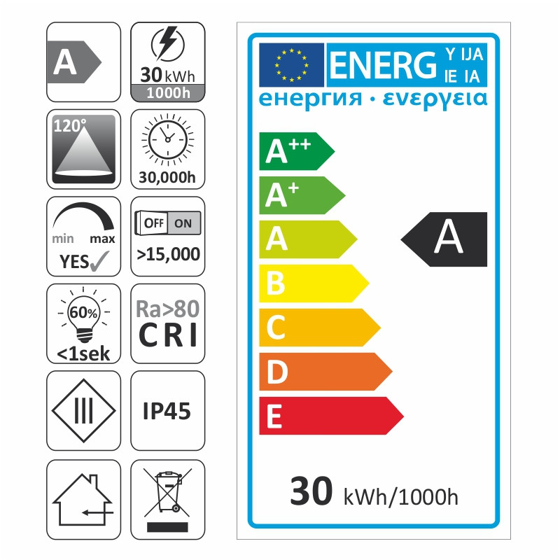 LED PASEK PREMIUM 300/2835 IP45 szer.  8mm B.NEUTRALNY   5m     30W  ŻEL