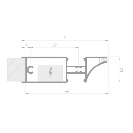AD PROFIL WIECOWY LED LL-08    133000   3m L AD PROFIL WIECOWY LED LL-08    133000   3m L