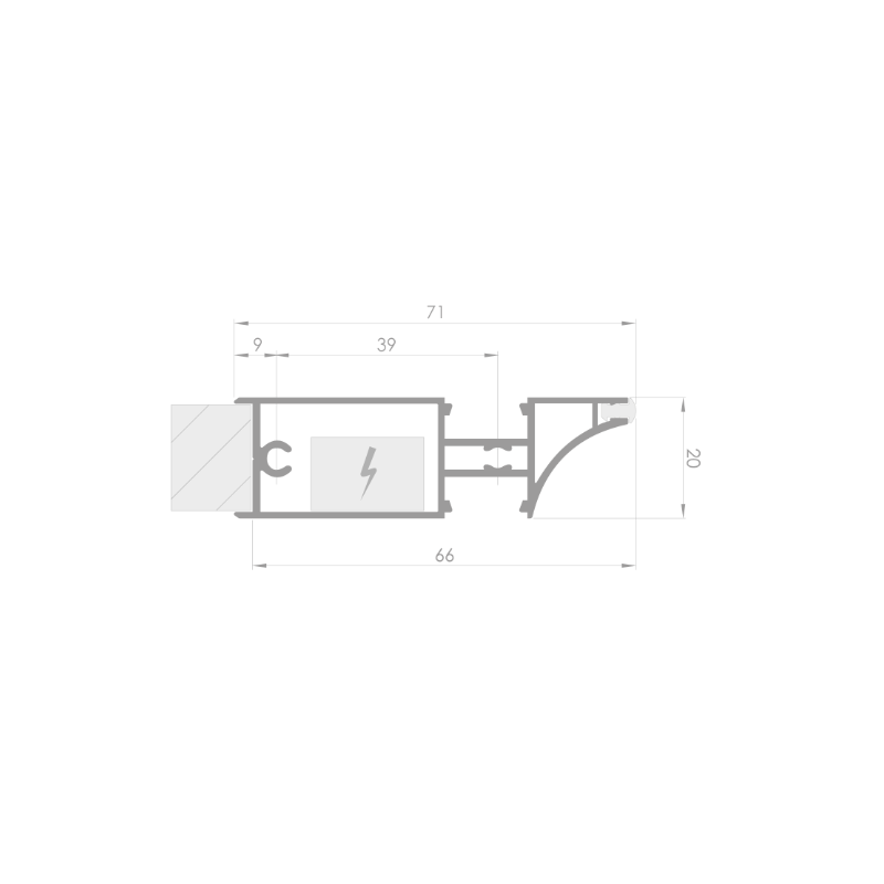 AD PROFIL WIECOWY LED LL-08    133000   3m L AD PROFIL WIECOWY LED LL-08    133000   3m L