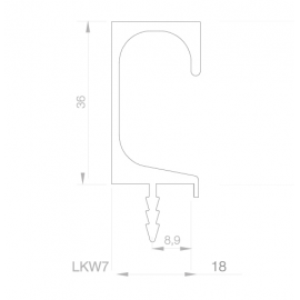 UCHWYT KRAWĘDZIOWY LKW- 7         114200     2,75m 