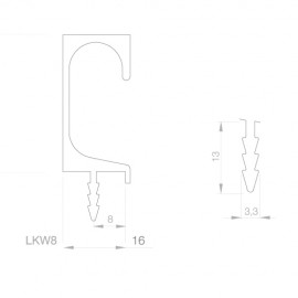 UCHWYT KRAWĘDZIOWY LKW- 8         114400   2,75m