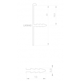 UCHWYT KRAWĘDZIOWY LKW-40         113400   2,75m