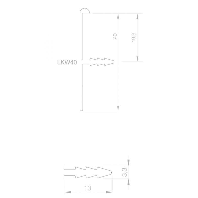 UCHWYT KRAWĘDZIOWY LKW-40         113400   2,75m