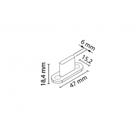 PROWADNIK L TWORZYWO BRĄZ  AO-075   1151