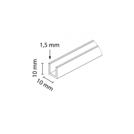 Prowadnik dolny aluminium  nr 6        C-10