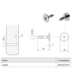 TIP-ON ITALIANA PŁYTKA fi-10 przykręcana     246.03.910