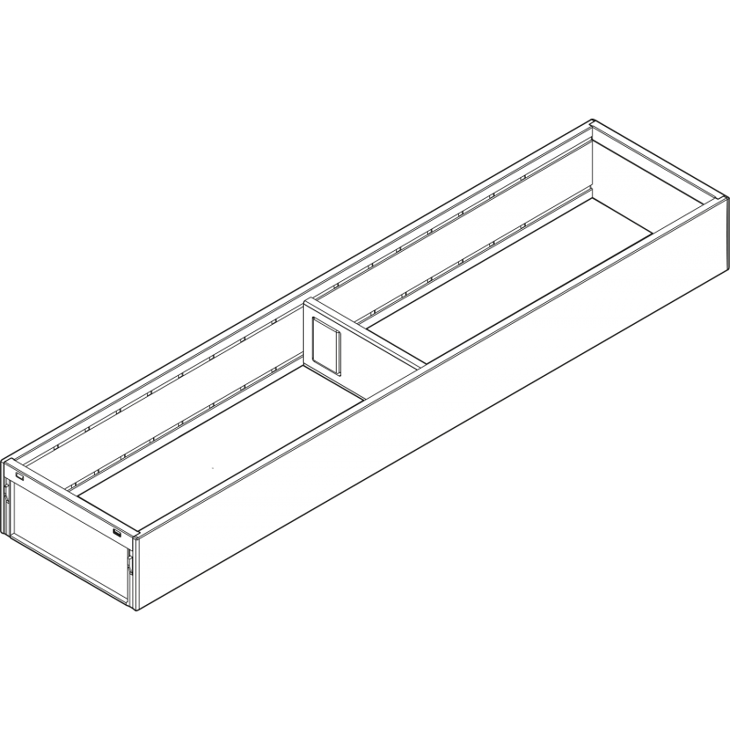 BLUM AMBIA-LINE rama do szuflad legrabox M/K ZC7S500RS1 antracyt, szerokość 100mm, dł. 500mm