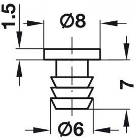ODBOJNIK DRZWIOWY H BIAŁY     356.20.725