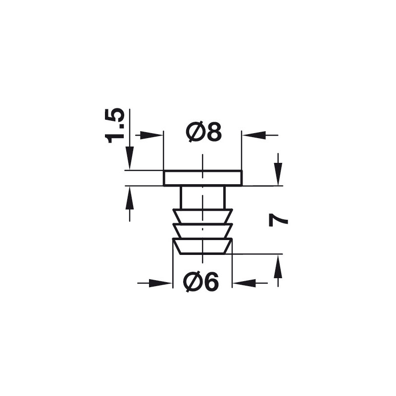 ODBOJNIK DRZWIOWY H BIAŁY     356.20.725