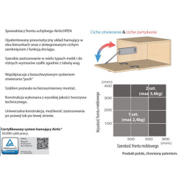 PODNOŚNIK AIRTIC OPEN DO BARKU  SZARY