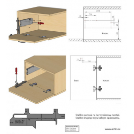 PODNOŚNIK AIRTIC OPEN DO BARKU  SZARY
