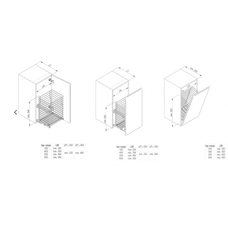CARGO MINI VAR-MULTI głębokość L-300  60 I JEDN.    BIAŁY
