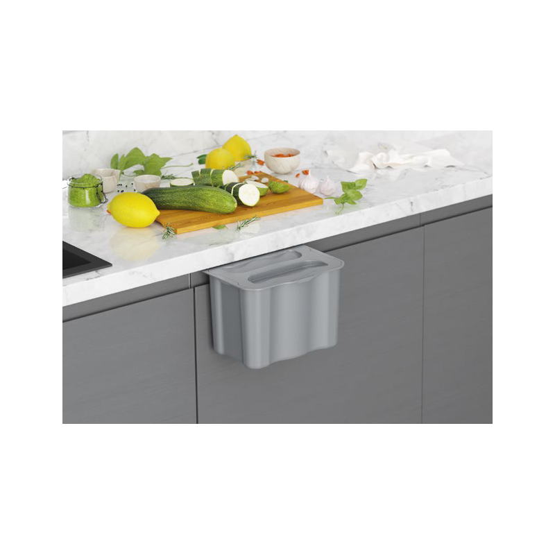 POJEMNIK NA ODPADY Z ZAWIESZKĄ 5L SZARY S-2575-G