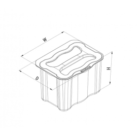 POJEMNIK NA ODPADY Z ZAWIESZKĄ 5L SZARY S-2575-G