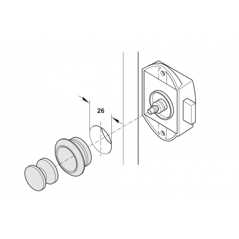 ZAMEK H PRZYCISKOWY                  211.63.612 / 211.63.642