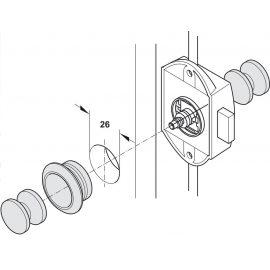 ZAMEK H PRZYCISKOWY GUZIK      229.01.677