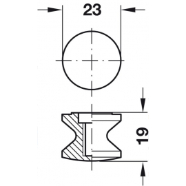 ZAMEK H PRZYCISKOWY GUZIK      229.01.677