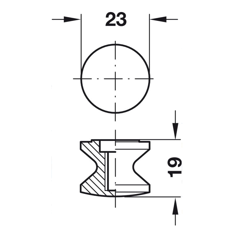 ZAMEK H PRZYCISKOWY GUZIK      229.01.677