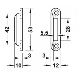 ZAMEK H PRZYCISKOWY ZACZEP    239.41.530