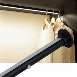 DRĄŻEK DO SZAFY PODŚWIETLANY CZARNY 2m  fi-25      HL