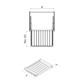 PÓŁKA S NA SPODNIE 90 biała  S-6710 P/W