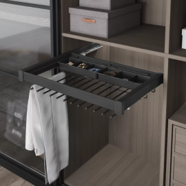 Półka na spodnie z organizacją 700 STARAX antracyt S-6712-A