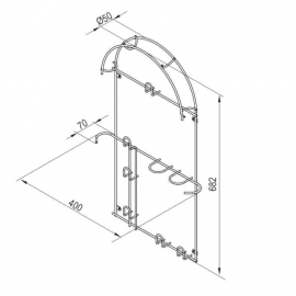 WIESZAK NA RURĘ DO ODKURZACZA DUŻY EFEKT CHROM