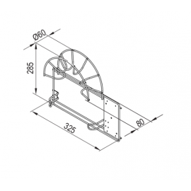 WIESZAK NA RURĘ DO ODKURZACZA MAŁY EFEKT CHROM