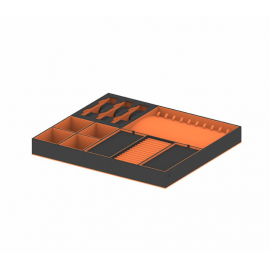 WKŁAD garderobiany PURO A1 duży na biżuterię                czarny/pomarańcz