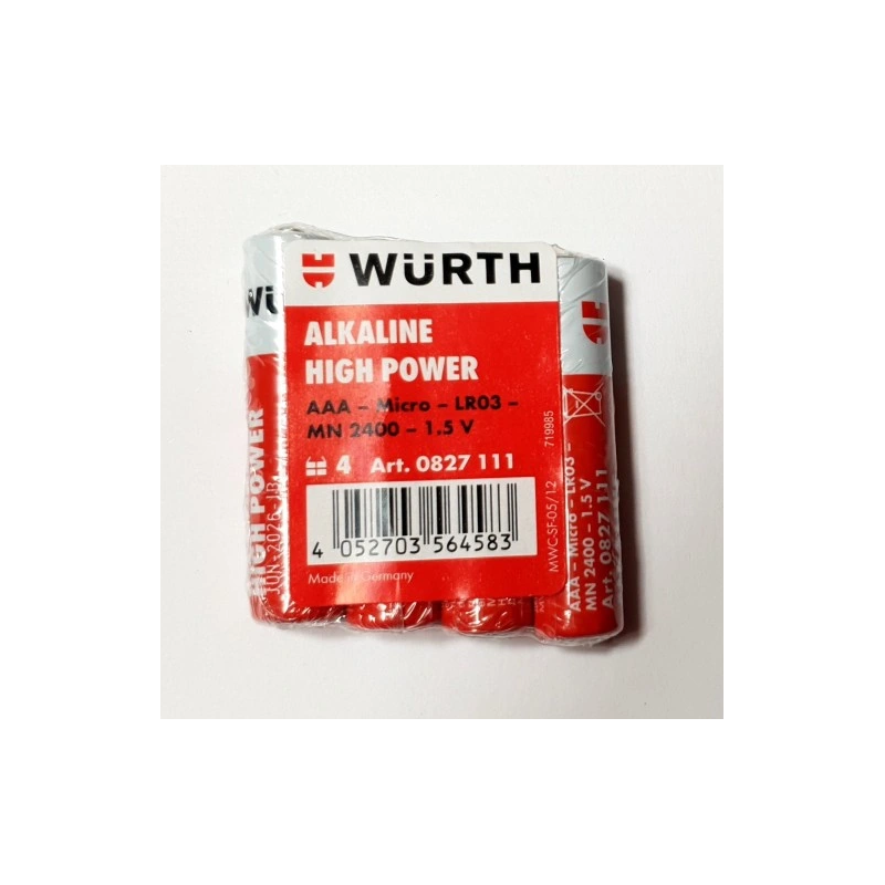 Bateria Alkaiczno-Manganowa LR-3 Wurth