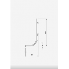 PEKA 28.0102.05.C  LISTWA KORYTKOWA poj. pozio. L-5000 czarna