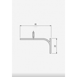 PEKA 28.0302.05.C  LISTWA KORYTKOWA poj. pion. L-5000 czarna