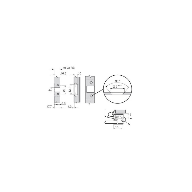 ZAWIAS B ONYKS CLIPTOP TIPON DO RAM ALU  DN    70T950A