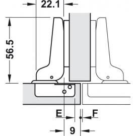 ZAWIAS HAFELE ODPYCHAJĄCY DB          311.84.501***