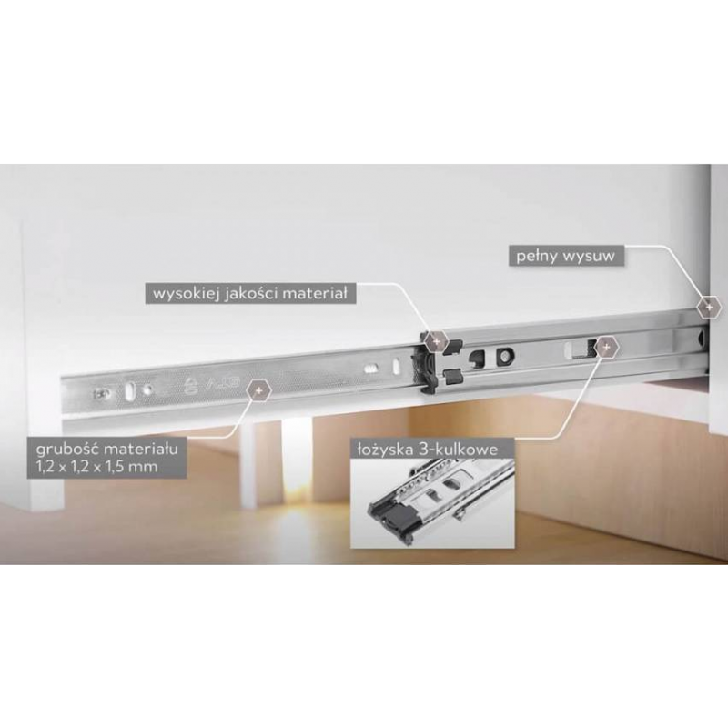 PROWADNICA GTV  KULKOWA L- 400 PRO 50kg 