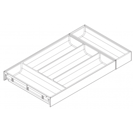 BLUM ZC7S550BS3 AMBIA-LINE wkład na sztućce do długości 550 mm, szerokość 300 mm, antracyt mat