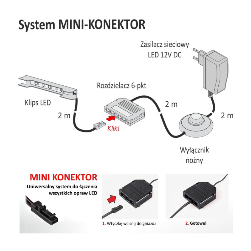 KLIPS LED 3PKT      BIAŁY N.  LUZ    H