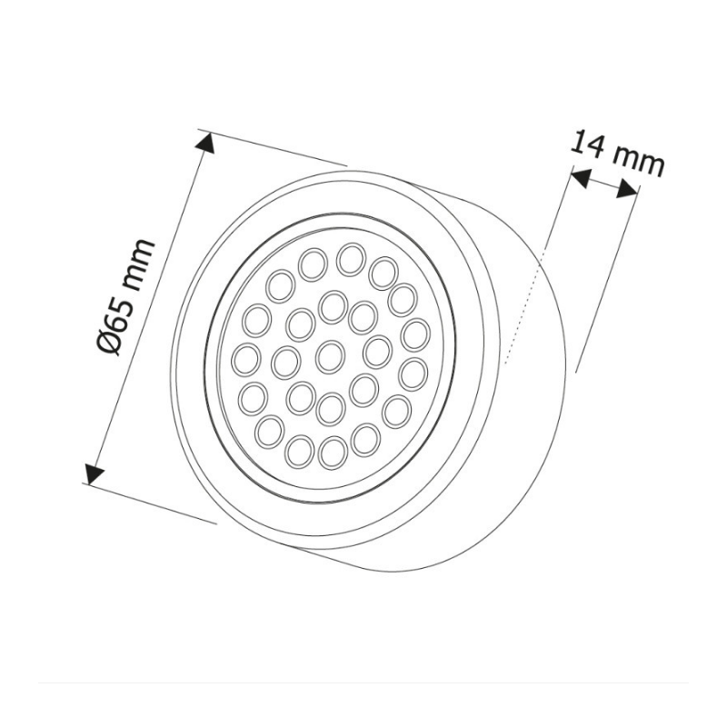 LED OPRAWA OVAL+DYST.2W CZARNY B.NEUT. HL