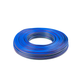 PRZEWÓD DO LED 4x0,32 mm2, żyły RGB 4 kolory