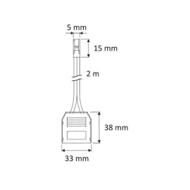 ROZDZIELACZ MINI BIAŁY     3pkt. z przew. 2m i wtyczką mini-kon.