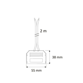 ROZDZIELACZ MINI CZARNY 6pkt. 200cm   HL