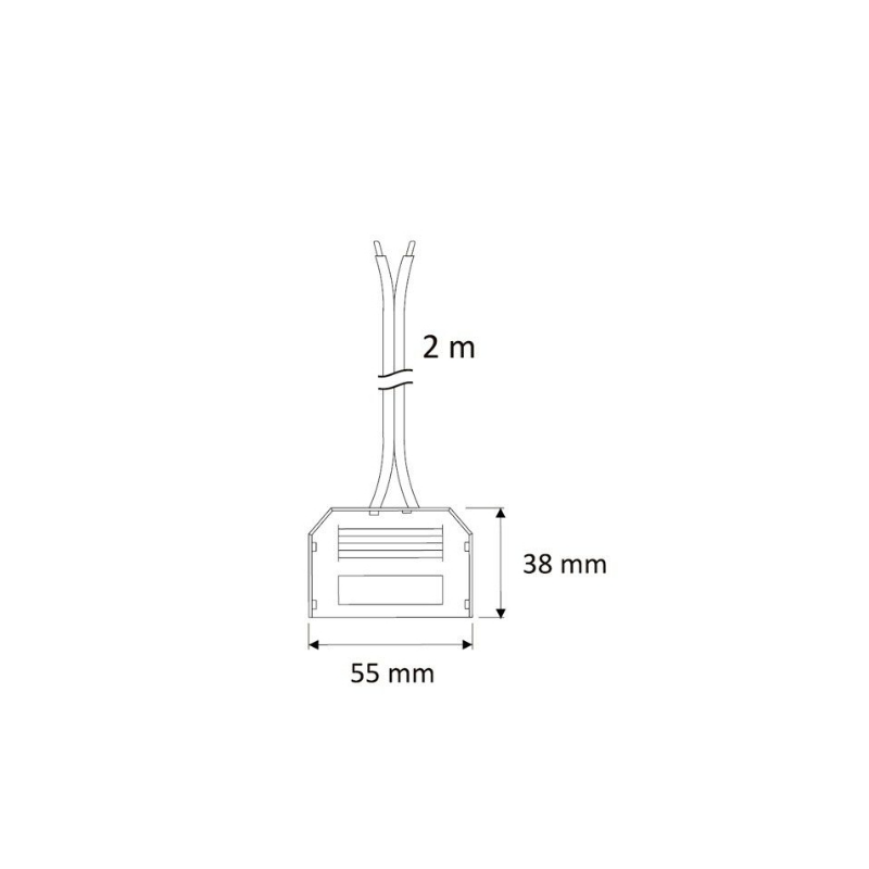ROZDZIELACZ MINI CZARNY 6pkt. 200cm   HL
