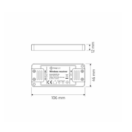 LED Sterownik OLI MONO RF + wył. ze ściem. CZARNY **