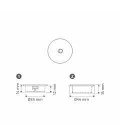 LED Sterownik OLI MONO RF + wył. ze ściem. CZARNY **