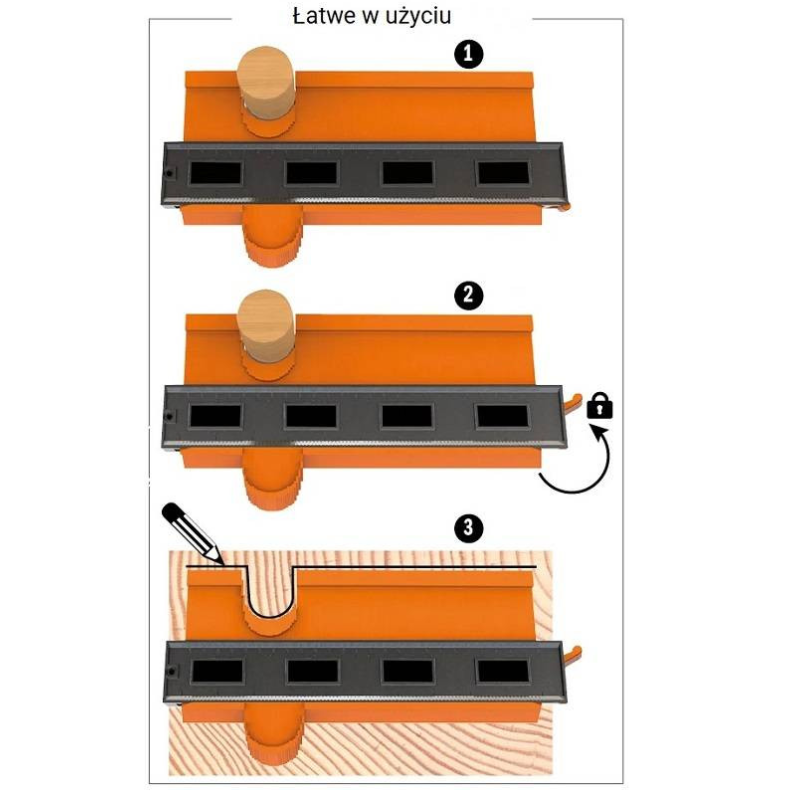 CMT Szablon Kontur l-250 CDG-001
