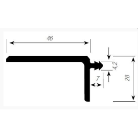 ZAL LISTWA MASKUJĄCA CZARNA          7028311033