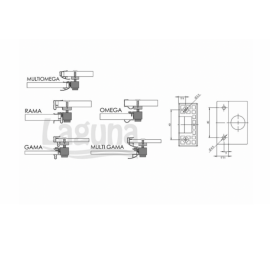 ZAMEK DO DRZWI PRZESUWNYCH CZARNY MAT  1903