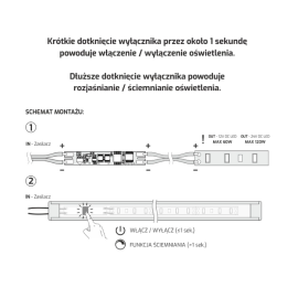 WYŁĄCZNIK PŁYTKA PCB NIEBIESKI + ŚCIEMNIACZ       HL