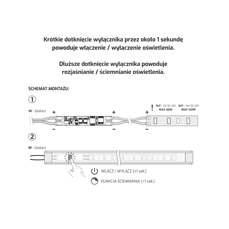 WYŁĄCZNIK PŁYTKA PCB NIEBIESKI + ŚCIEMNIACZ       HL