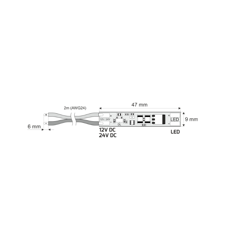 WYŁĄCZNIK PŁYTKA PCB NIEBIESKI + ŚCIEMNIACZ       HL